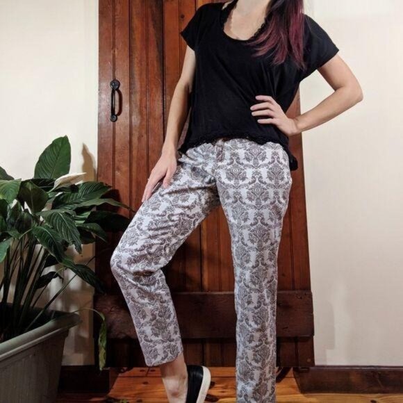 Cartonnier Brocade Jacquard Charlie Ankle Pant 2 - Picture 4 of 7